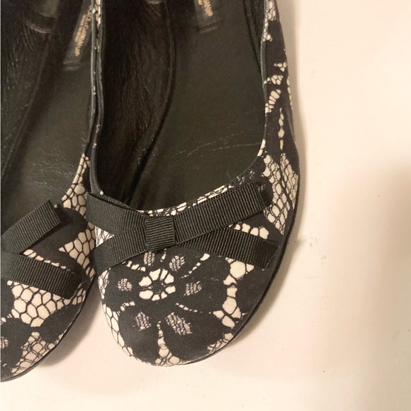 Dolce & Gabbana Black White Fabric Ballet Flats size EUR 37, US 6.5 - Picture 8 of 16